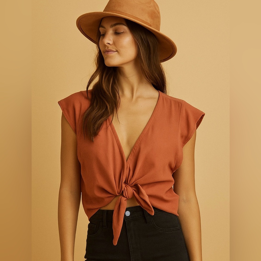 Abercrombie & Fitch Rust Crop Top